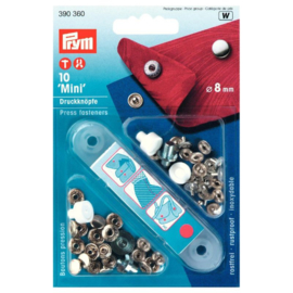 Prym 390360 Drukknopen mini zilver 8 mm. (krt)