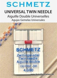 Schmetz Tweeling naalden 4,0/80 Universal