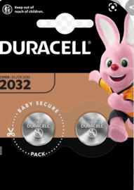 Duracell lithium knoopcel 2032  3 volt 2 stuks