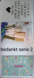 3 wenskaarten met envelop nieuwe bedankt keuze uit 10 series. Klik hier voor de andere series