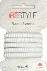 Restyle Ruche elastiek wit 2m/10mm