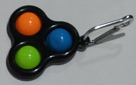 Pop the bubble sleutelhanger  oranje/groen/blauw.