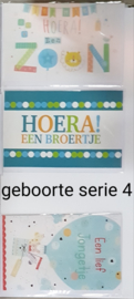 3 wenskaarten met envelop geboorte keuze uit 10 series klik hier voor andere series