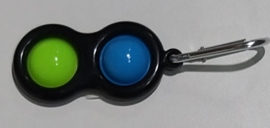 Pop the bubble sleutelhanger  groen/blauw.
