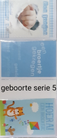 3 wenskaarten met envelop geboorte keuze uit 10 series klik hier voor andere series