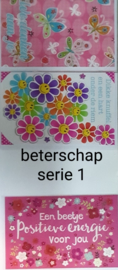 3 wenskaarten met envelop beterschap keuze uit 10 series Klik hier voor de andere series