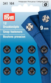 Prym 341164 Drukkers zwart 9 mm. (krt)