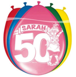 8 ballonnen Sarah