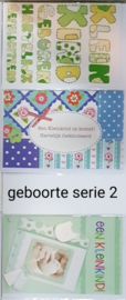 3 wenskaarten met envelop geboorte keuze uit 10 series klik hier voor andere series