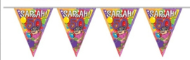 Vlaggenlijn 10 meter met leeftijden Sarah