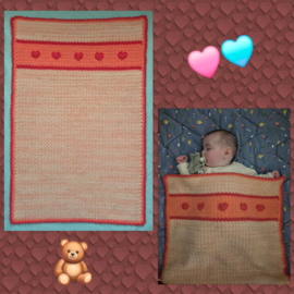 Patroon babydekentje 'Love you so much'