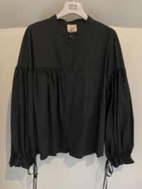 Meme Road M5260 Blouse Cotton Black