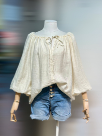 Cotton blouse Yara Ecru