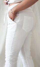 BYPIAS stretch joggers white