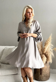 BYPIAS, BOHIEMIANA,  IDALIA VISCOSE DRESS TAUPE