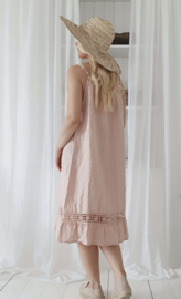 BYPIAS CRAZY FOR YOU LINEN DRESS,  LIGHT PINK