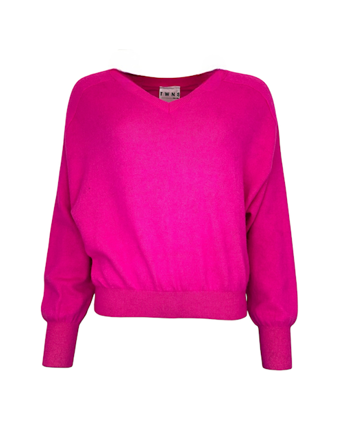 TWNS SALIDA V-NECK TRUI NEON PINK