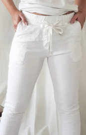 BYPIAS stretch joggers white