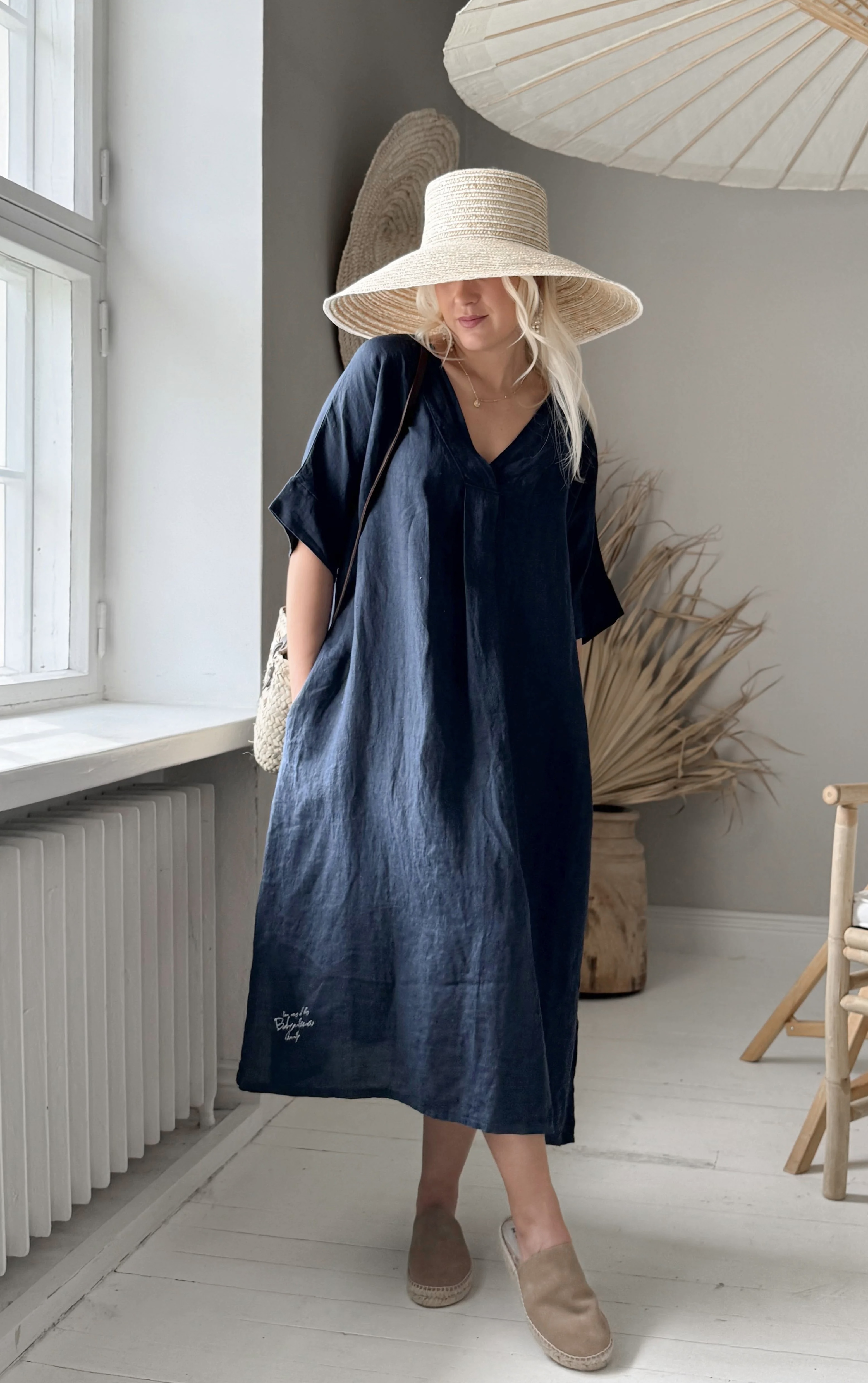 BYPIAS, BOHEMIANA  YOKO LINNEN JURK NAVY