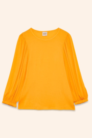 Même Road Blouse with pleated sleeves banana M5161C