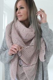BYPIAS DREAMY MOHAIR SCARF, LIGHT PINK
