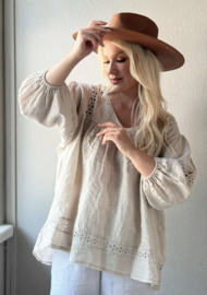 BYPIAS  BOHEMIANA ISCHIA BLOUSE BEIGE