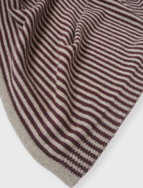 Sjaalmania Cosy Chic Sjaal Stripes Burgundy - Soft Taupe