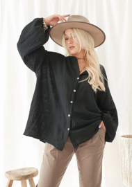 BYPIAS CHALKY BLOUSE BLACK