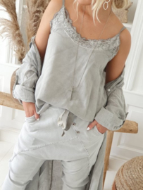 BYPIAS BOHEMIANA NICOLE TOP, COOL GREY