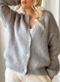 BYPIAS, BOHEMIANA CLOUDY CUDDLE CARDIGAN PEARL GREY