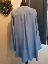 Blouse Satijn Jeans Blauw