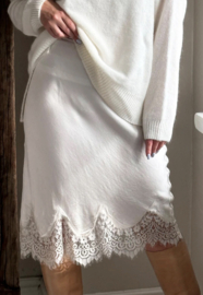 BYPIAS , BOHEMIANA ELIZA VISCOSE ONDER ROK BEIGE