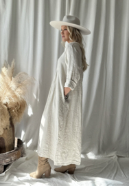BYPIAS CAMILIA LINNEN JURK SAND