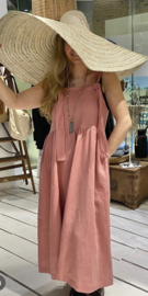 Bypias florence linnen dress Peach blush