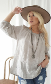 BYPIAS ALYSSA SHIRT GREY MELANGE