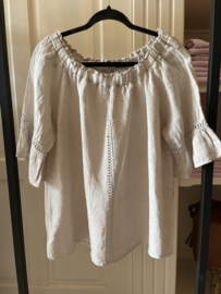 Linnen blousje Roos Beige