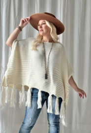 BYPIAS, BOHEMIANA , DALILA PONCHO OFF WHITE