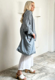 BYPIAS BOHEMIANA BOHO LINNEN TAS SMOKEY BLUE