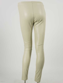 Nora Leather Look Legging – Licht Beige