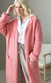 BYPIAS BOHEMIANA SLOWLY MORNING CARDIGAN, PEACH SPRITZ