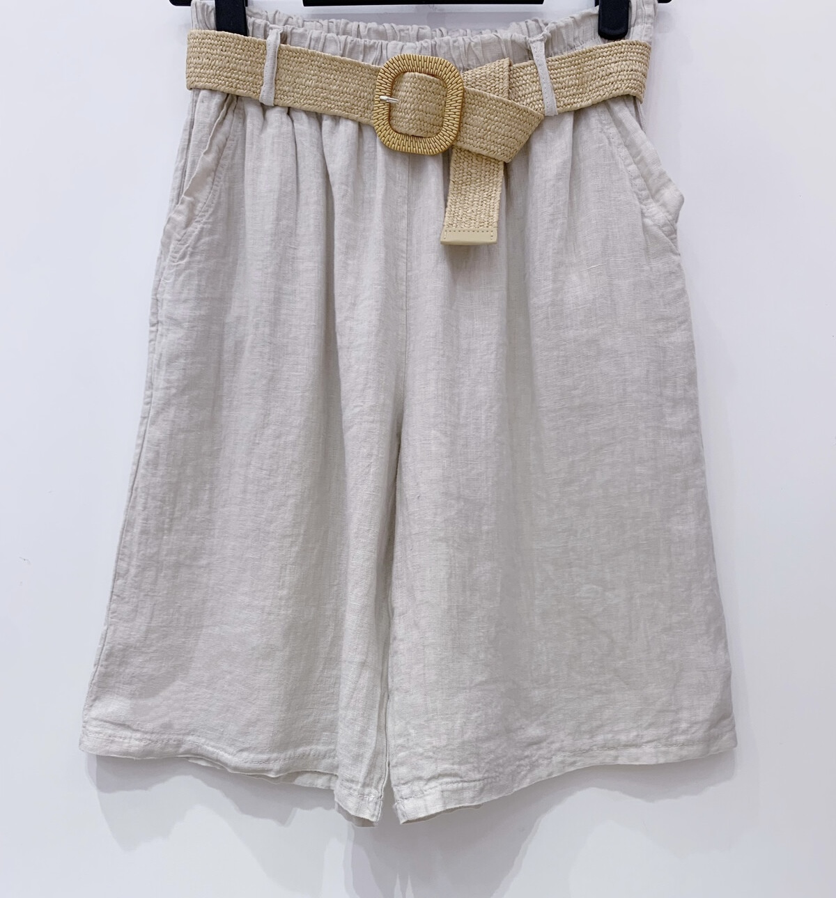 Linnen Bermuda Beige