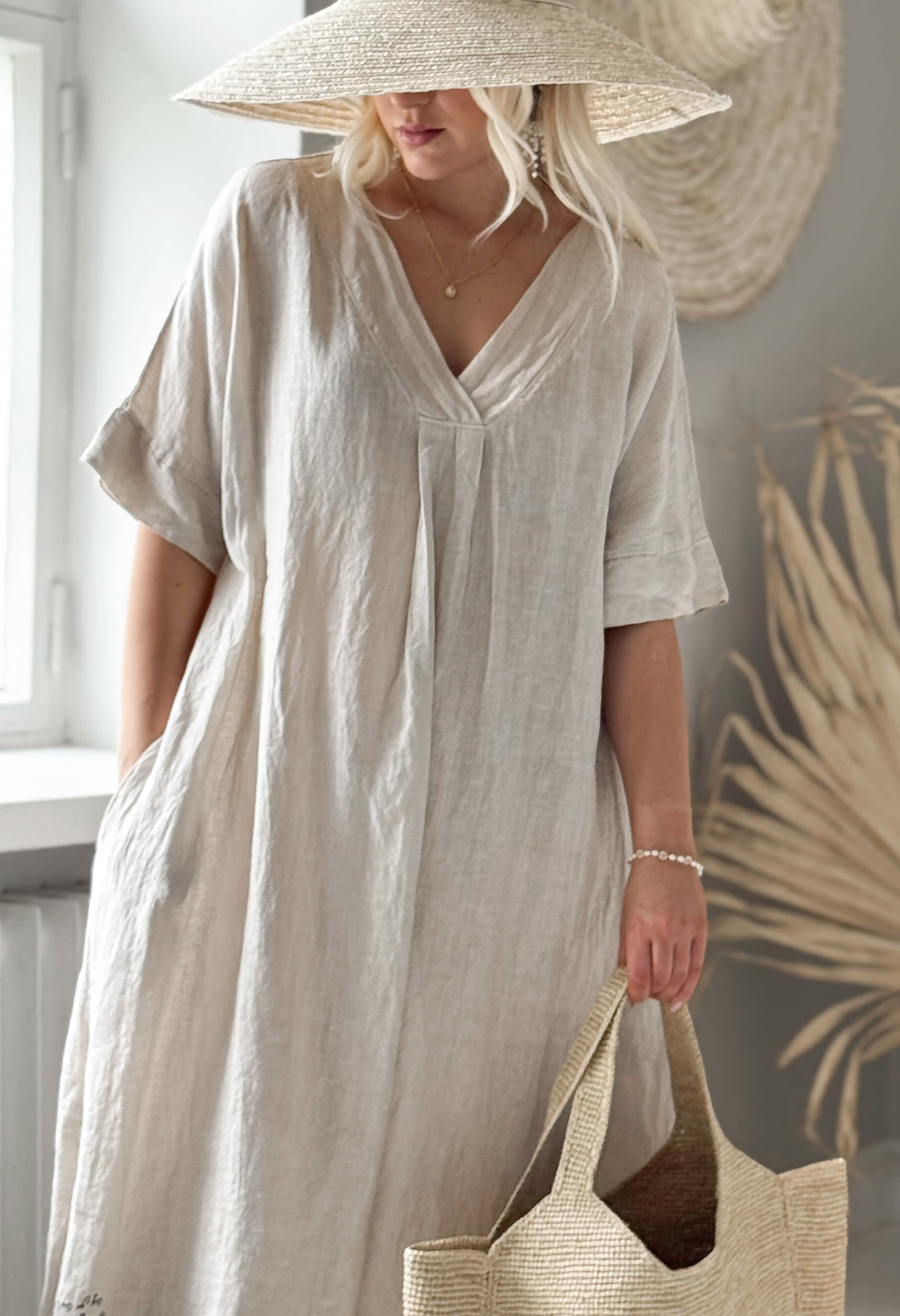 BYPIAS, BOHEMIANA  YOKO LINNEN JURK  SAND