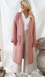 BYPIAS BOHEMIANA SLOWLY MORNING CARDIGAN, Peach blush