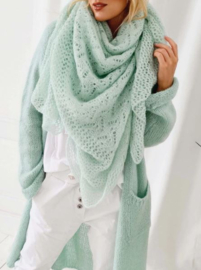 BYPIAS DREAMY MOHAIR SCARF, MINT