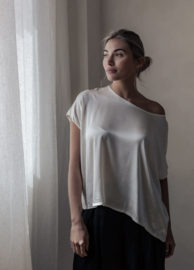 BYPIAS, BOHEMIANA  SATIN LUXERY ELLERY TOP VANILLA