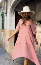 BOHIEMIANA. GARDEN LINNEN PART DRESS BLUSH