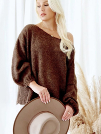 BYPIAS DESIRE Mohair jumper, ESPRESSO