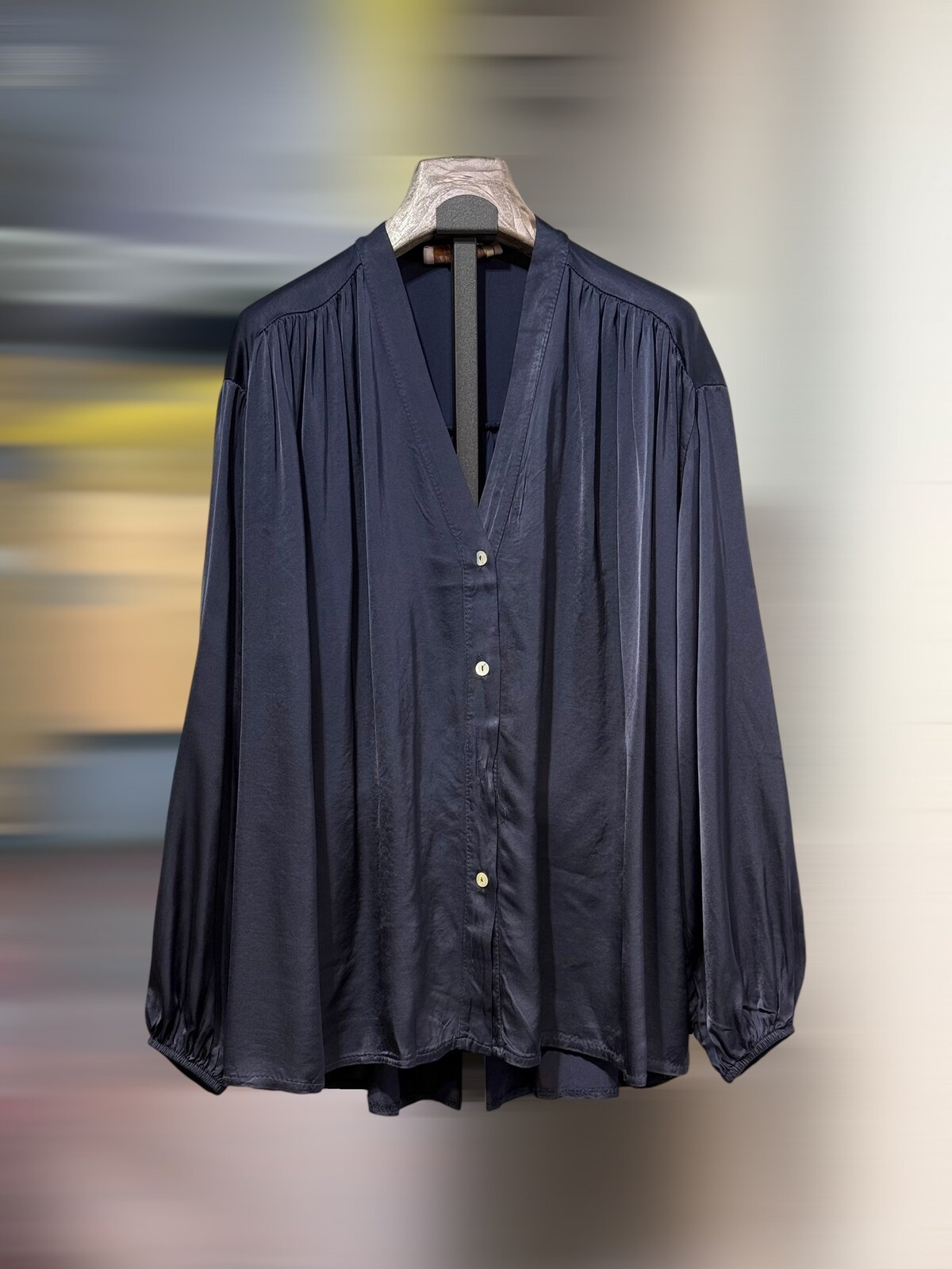 Satin Blouse Noa Navy