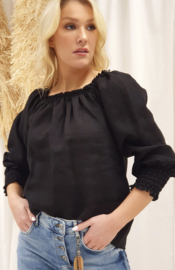 BYPIAS PINETA BLOUSE BLACK
