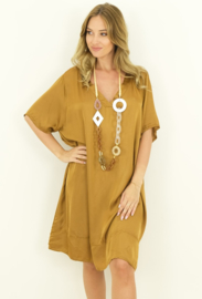 Oversize Silk Dress Lidy Camel